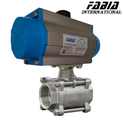 Valve à bille pneumatique à haute pression à trois pièces 1/2 