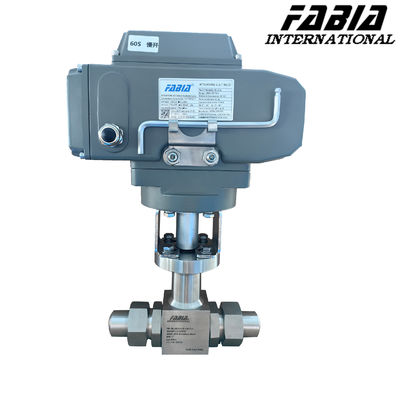 Valve à bille électrique en acier inoxydable à haute pression soudage à bout Dn15