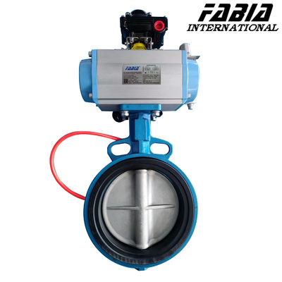 Valve à papillon pneumatique à eau / huile / gaz avec système de commande pneumatique