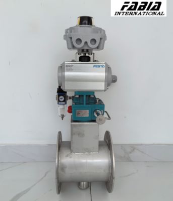 Vanne papillon pneumatique pour air, eau, huile, gaz