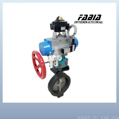  Hard Sealed Pneumatic Actuator Operated Butterfly Valve  Small Fluid Resistance Source manufacturer